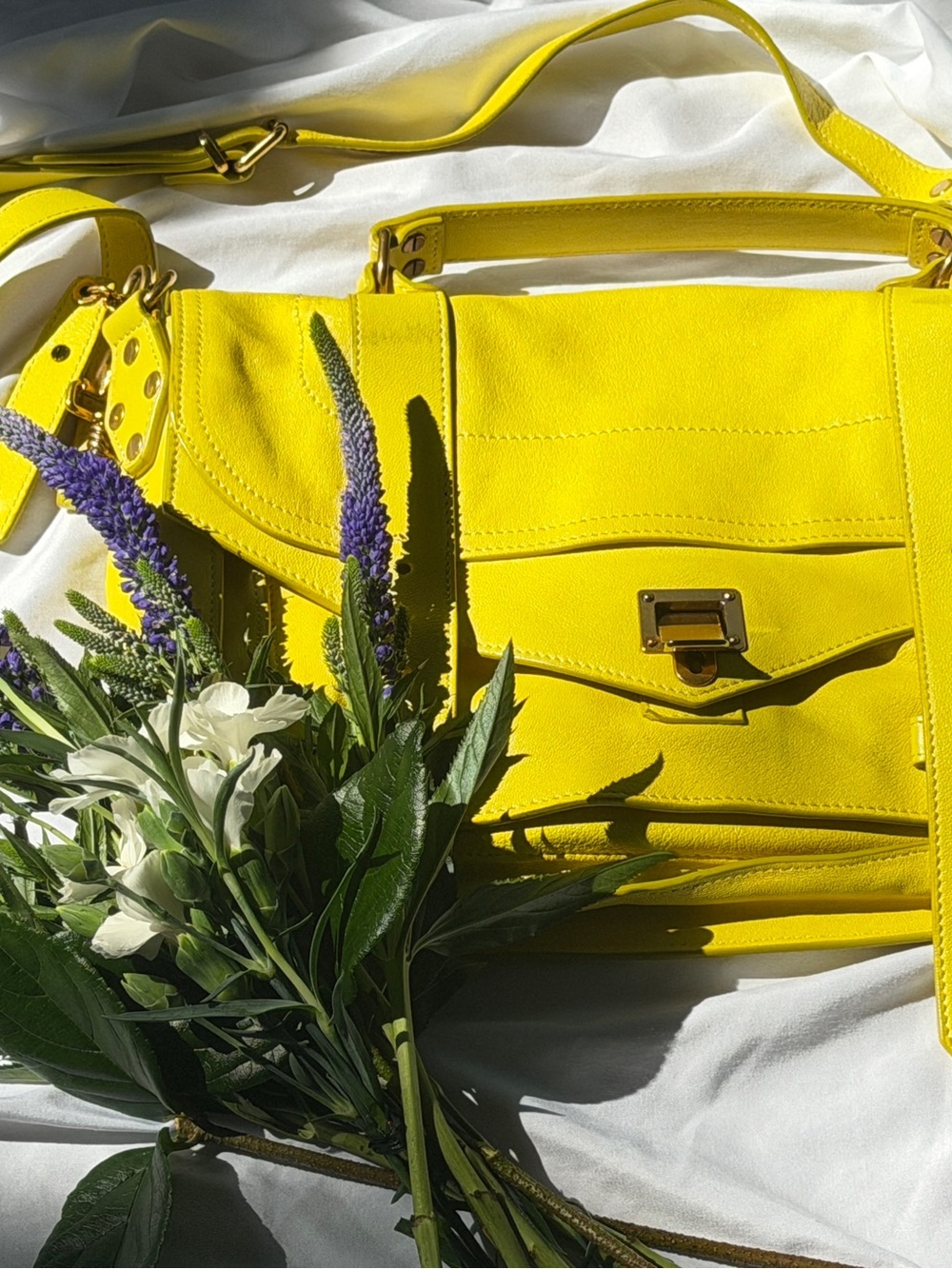 Proenza Schouler Bright Yellow Leather Shoulder Bag